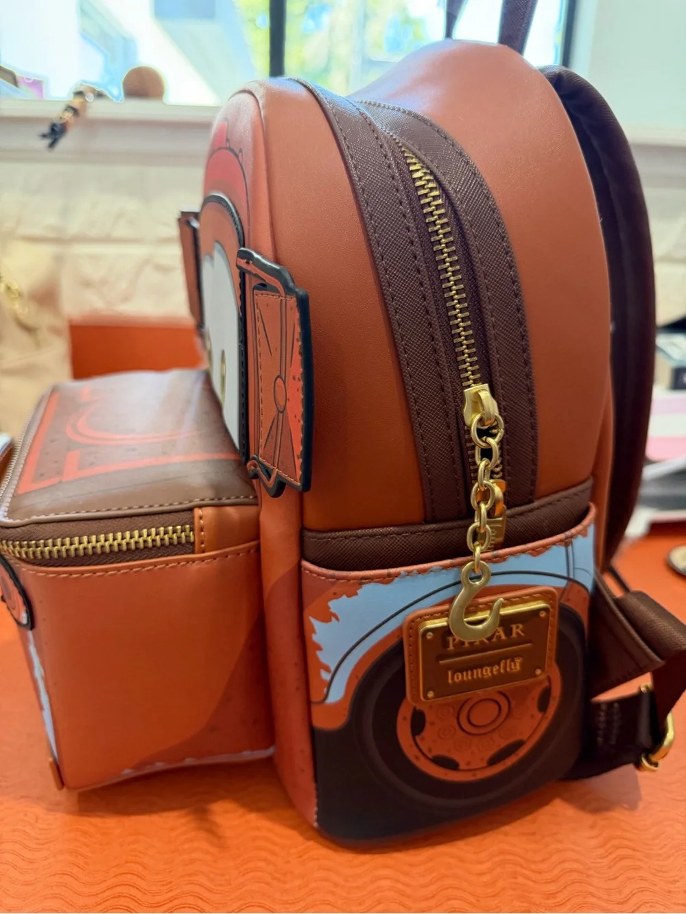 Kids' Brown Tow Mater Character Mini Backpack